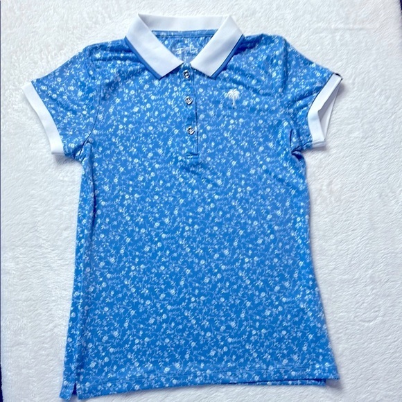 GARb Other - Blue Floral Kids Polo Shirt